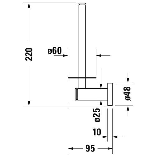 Immagine di Duravit D-CODE portarotolo di scorta, finitura cromo 0099151000