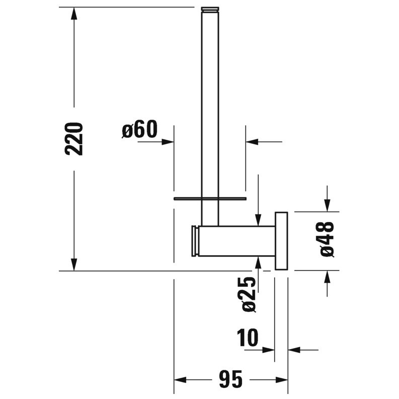Immagine di Duravit D-CODE portarotolo di scorta, finitura cromo 0099151000