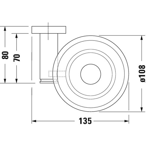 Immagine di Duravit D-CODE portasapone satinato con piattino a destra, finitura cromo 0099181000