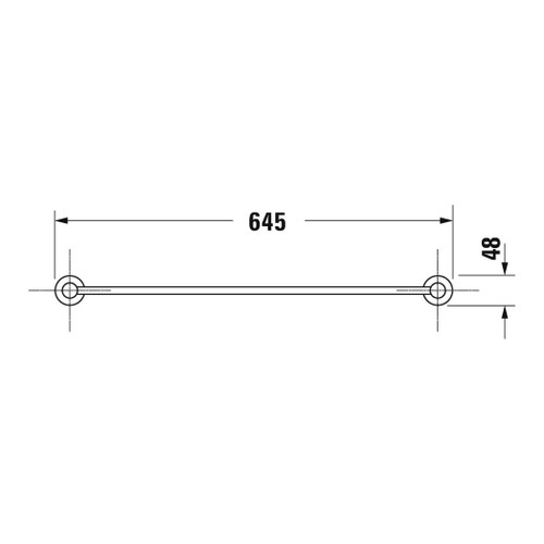 Immagine di Duravit D-CODE portasciugamani 65 cm, finitura cromo 0099241000