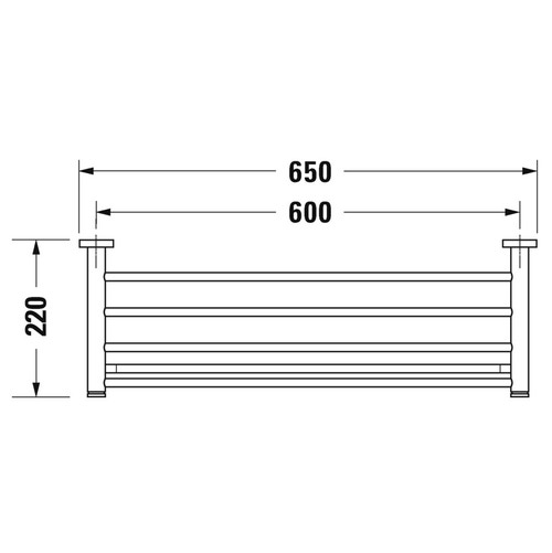 Immagine di Duravit D-CODE mensola portasciugamani, finitura cromo 0099251000