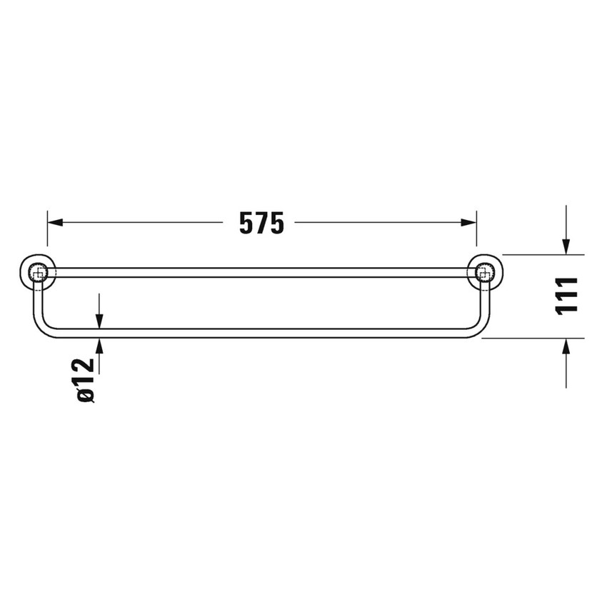Immagine di Duravit D-CODE mensola portasciugamani, finitura cromo 0099251000