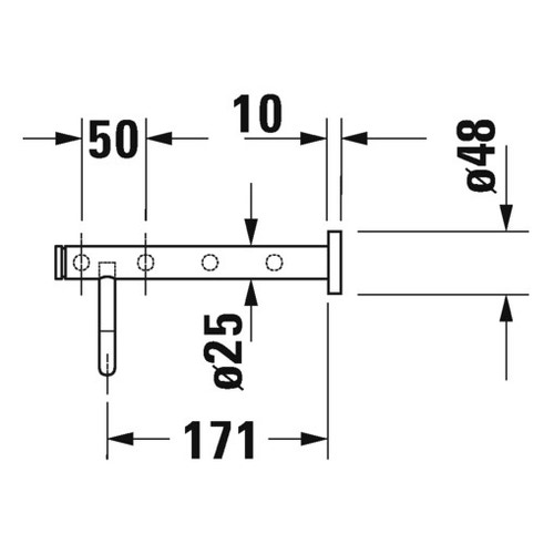 Immagine di Duravit D-CODE mensola portasciugamani, finitura cromo 0099251000