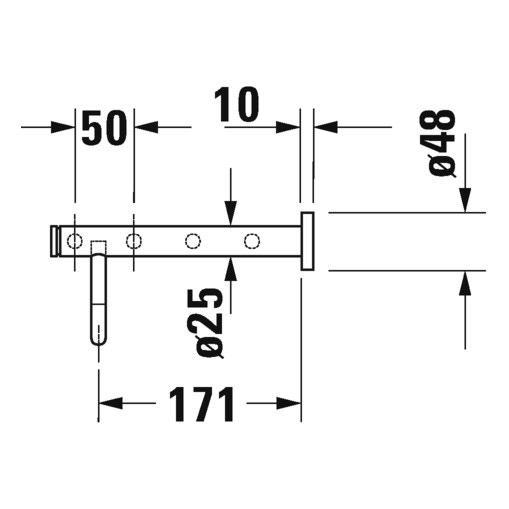 Immagine di Duravit D-CODE mensola portasciugamani, finitura cromo 0099251000