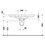 Immagine di Duravit D-CODE lavabo consolle 105 cm monoforo, con troppopieno e bordo per rubinetteria, lato inferiore smaltato, colore bianco 03421000002