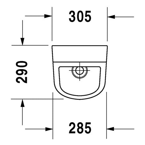Immagine di Duravit D-CODE orinatoio con entrata posteriore nascosta, senza brida, colore bianco 0829300000