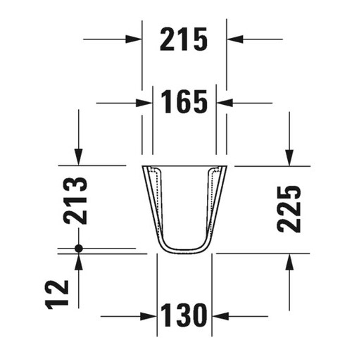 Immagine di Duravit D-CODE semicolonna per lavamani, colore bianco 0857170000