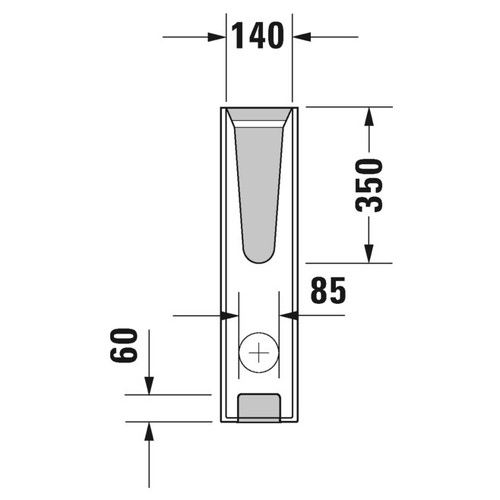 Immagine di Duravit D-CODE colonna per lavabo, parte frontale arrotondata, colore bianco 0863270000