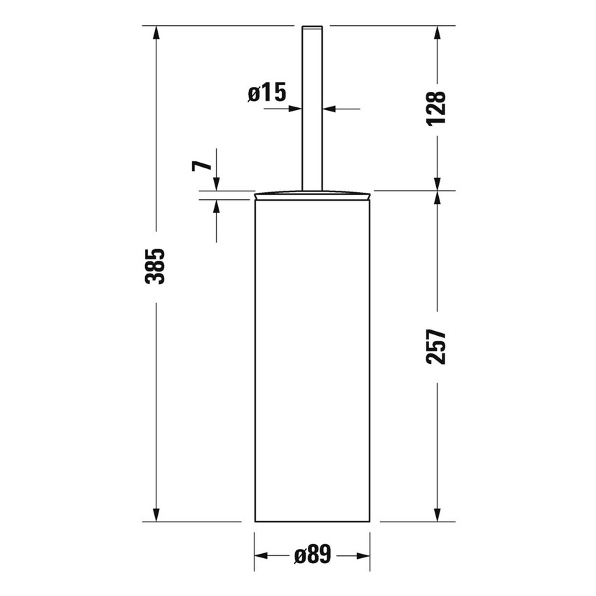 Immagine di Duravit D-CODE portascopino, finitura cromo 0099281000
