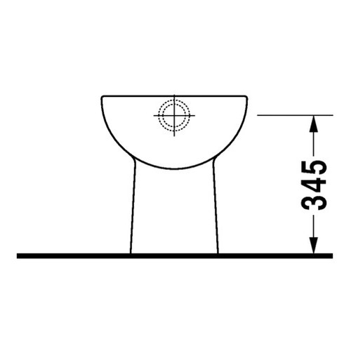 Immagine di Duravit D-CODE vaso a pavimento a cacciata per cassetta a incasso o esterna, senza sedile del vaso, con brida di risciacquo, scarico verticale, colore bianco 2110010000