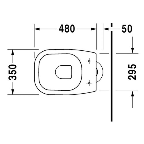 Immagine di Duravit D-CODE vaso a pavimento a cacciata per cassetta a incasso o esterna, senza sedile del vaso, con brida di risciacquo, scarico verticale, con HygieneGlaze, colore bianco 2110012000