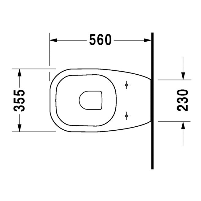Immagine di Duravit D-CODE vaso a pavimento a filo parete, a cacciata con scarico orizzontale, senza sedile, con brida di risciacquo, UWL classe 2, colore bianco 21150900002