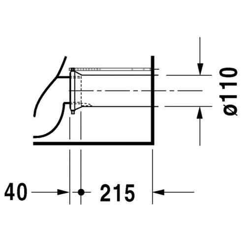 Immagine di Duravit D-CODE vaso monoblocco a pavimento a cacciata, con brida di risciacquo, cassetta non inclusa, per set di allacciamento Vario o per curva di scarico verticale per allacciamento Vario, UWL classe 2, colore bianco 2118090000