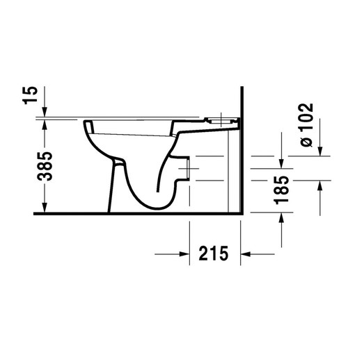 Duravit D Code Vaso Monoblocco A Pavimento A Cacciata Con Brida Di Risciacquo