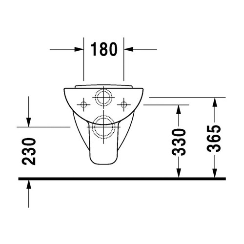 Immagine di Duravit D-CODE vaso sospeso a fondo piano, senza sedile, con brida di risciacquo, UWL classe 2, colore bianco 2210090000