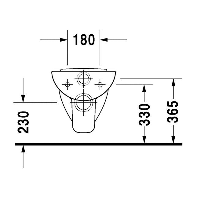 Immagine di Duravit D-CODE vaso sospeso a fondo piano, senza sedile, con brida di risciacquo, UWL classe 2, colore bianco 2210090000