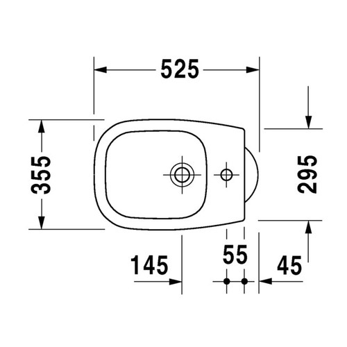 Immagine di Duravit D-CODE bidet a pavimento monoforo, con troppopieno e bordo per rubinetteria, colore bianco 2237100000