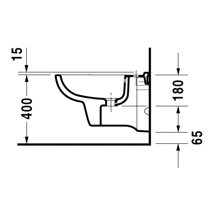 Immagine di Duravit D-CODE set sanitari sospesi, vaso a cacciata, sedile con chiusura rallentata, bidet monoforo con troppopieno, colore bianco 2257150000+2535090099+0067390000