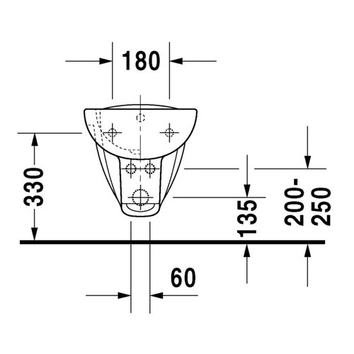 Immagine di Duravit D-CODE set sanitari sospesi, vaso a cacciata, sedile con chiusura rallentata, bidet monoforo con troppopieno, colore bianco 2257150000+2535090099+0067390000