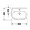 Immagine di Duravit D-CODE lavabo Med monoforo 60 cm a parete, senza troppopieno, con bordo per rubinetteria, lato inferiore smaltato, colore bianco 2311600000