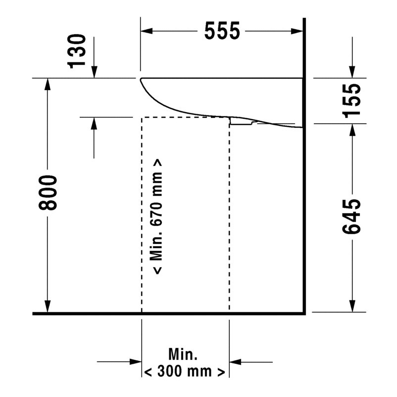 Immagine di Duravit D-CODE lavabo Vital con troppopieno e bordo per rubinetteria, lato inferiore smaltato, colore bianco 23126000002