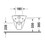 Immagine di Duravit D-CODE set sanitari sospesi, vaso a cacciata, sedile con chiusura rallentata, bidet monoforo con troppopieno, colore bianco 2257150000+2535090099+0067390000