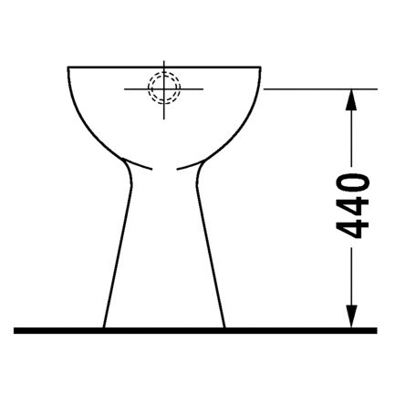 Immagine di Duravit DURAPLUS vaso a pavimento Sudan, per cassetta a incasso o esterna non inclusa, a fondo piano, con scarico verticale, + 10 cm di seduta, adatto a portatori di handicap, senza sedile, fabbisogno di acqua di risciacquo 6 l, UWL classe 2, colore bianco 0212010000