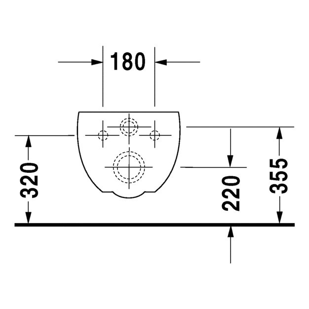 Immagine di Duravit DURAPLUS set sanitari sospesi, vaso a cacciata, sedile con coperchio a chiusura rallentata, bidet sospeso monoforo, con troppopieno, colore bianco 2547090000+2532100000+0064290000