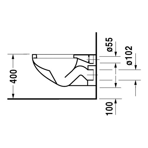 Immagine di Duravit DURAPLUS set sanitari sospesi, vaso a cacciata, sedile con coperchio a chiusura rallentata, bidet sospeso monoforo, con troppopieno, colore bianco 2547090000+2532100000+0064290000