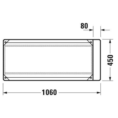 Immagine di Duravit DURASQUARE sostegno metallico a pavimento, 106.5 cm, finitura cromo 0031031000