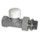 Watts 396TRV Detentore micrometrico nichelato. Corpo dritto. Attacco per tubo ferro. DM 3/4" 396TRV34