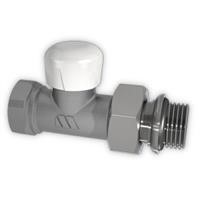 Immagine di Watts 396TRV Detentore micrometrico nichelato. Corpo dritto. Attacco per tubo ferro. DM 3/4" 396TRV34