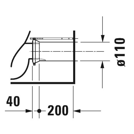 Immagine di Duravit No.1 vaso monoblocco a pavimento Rimless® a cacciata, per cassetta appoggiata non inclusa, senza brida e senza sedile, con scarico orizzontale, fabbisogno di acqua di risciacquo 4,5 l, UWL classe 1, HygieneGlaze, colore bianco 2183092000