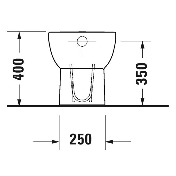 Immagine di Duravit No.1 vaso a pavimento Rimless® a cacciata, senza brida e senza sedile, per cassetta a incasso o esterna non inclusa, con scarico verticale, fabbisogno di acqua di risciacquo 4,5 l, UWL classe 1, colore bianco 2184010000