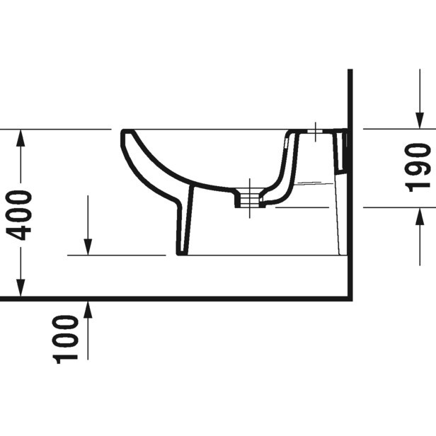 Immagine di Duravit No.1 bidet sospeso monoforo, con troppopieno e con bordo per rubinetteria, colore bianco 2279150000