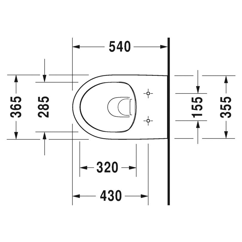 Immagine di Duravit No.1 vaso sospeso Rimless® a cacciata, senza brida, senza sedile, fabbisogno di acqua di risciacquo 4,5 l, UWL classe 1, colore bianco 2562090000