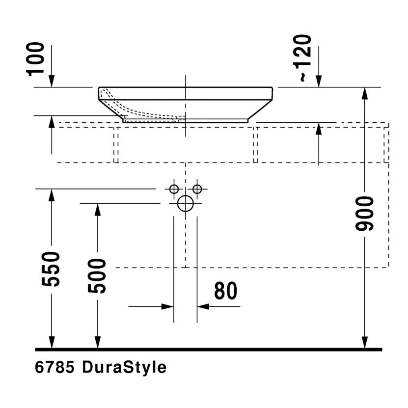 Immagine di Duravit DURASTYLE bacinella da appoggio soprapiano 60 cm senza foro per rubinetteria, con rettifica, senza troppopieno, senza bordo per rubinetteria, WonderGliss, colore bianco 03496000001