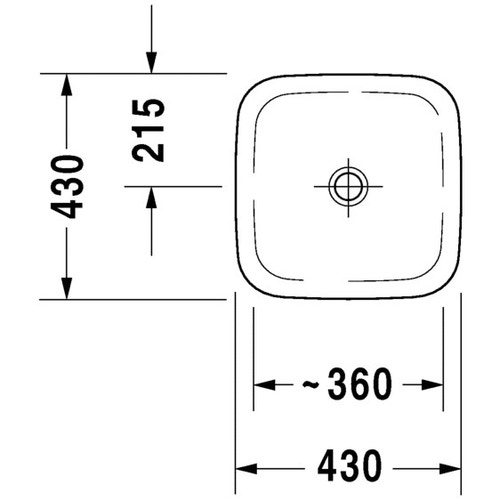 Immagine di Duravit DURASTYLE lavabo da incasso 43 cm senza foro per rubinetteria, per incasso soprapiano, senza troppopieno, senza bordo per rubinetteria, colore bianco 0372430000
