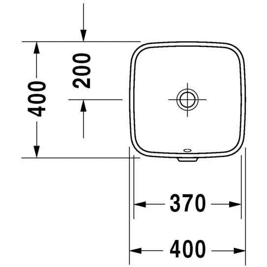 Immagine di Duravit DURASTYLE lavabo da incasso 37 cm senza foro per rubinetteria, per incasso sottopiano, con troppopieno, con bordo per rubinetteria, colore bianco 0373370000