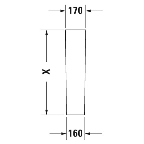 Immagine di Duravit DURASTYLE colonna per lavabo, colore bianco 0858290000