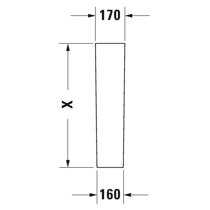 Immagine di Duravit DURASTYLE colonna per lavabo, colore bianco 0858290000
