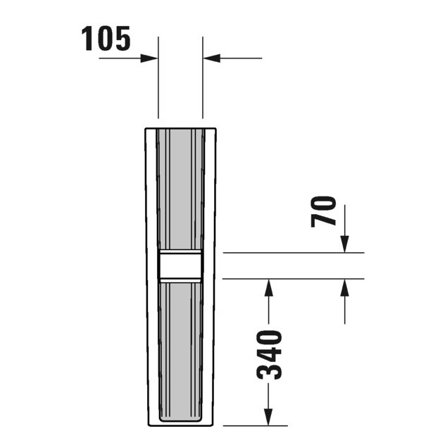Immagine di Duravit DURASTYLE colonna per lavabo, colore bianco 0858290000