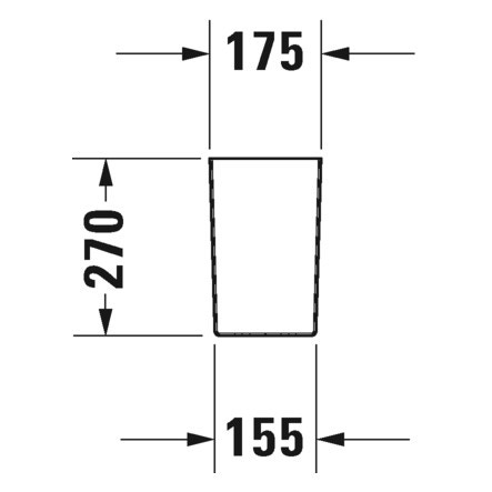 Immagine di Duravit DURASTYLE semicolonna per lavamani, colore bianco 0858310000