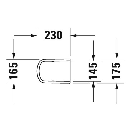 Immagine di Duravit DURASTYLE semicolonna per lavamani, colore bianco 0858310000