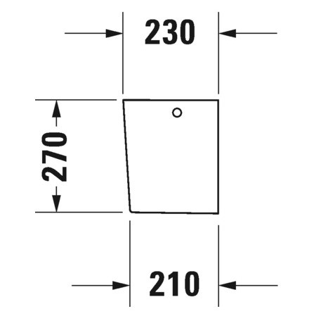 Immagine di Duravit DURASTYLE semicolonna per lavamani, colore bianco 0858310000