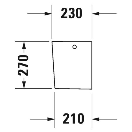 Immagine di Duravit DURASTYLE semicolonna per lavamani, colore bianco 0858310000