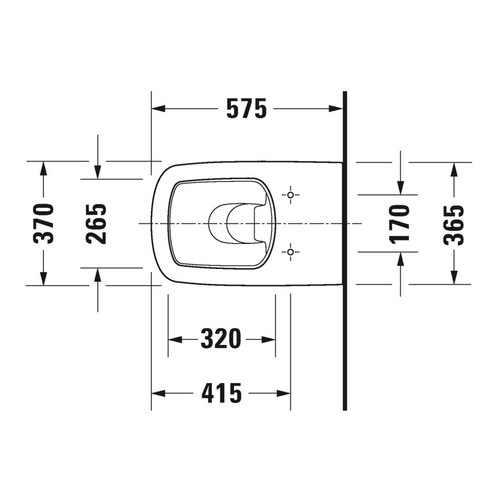 Immagine di Duravit DURASTYLE vaso a pavimento a cacciata, a filo parete, per cassetta a incasso o esterna non inclusa, senza sedile, con scarico orizzontale, fabbisogno di acqua di risciacquo 4,5 l, UWL classe 1, HygieneGlaze, colore bianco 2150092000