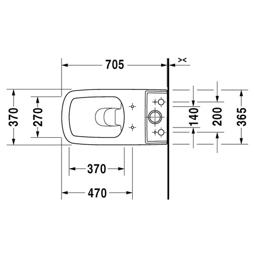Immagine di Duravit DURASTYLE vaso monoblocco a pavimento a cacciata, per cassetta appoggiata non inclusa, senza sedile, fabbisogno di acqua di risciacquo 4,5 l, UWL classe 1, colore bianco 2156090000