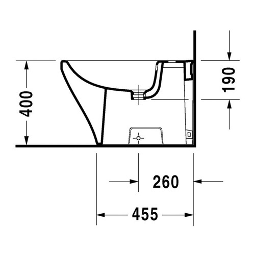Immagine di Duravit DURASTYLE bidet a pavimento monoforo, con troppopieno, con bordo per rubinetteria, WonderGliss, colore bianco 22831000001