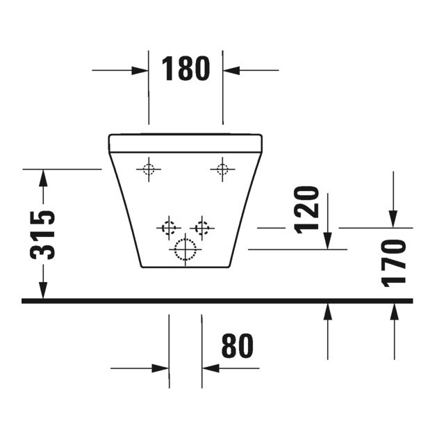 Immagine di Duravit DURASTYLE bidet sospeso monoforo, con troppopieno, con bordo per rubinetteria, WonderGliss, colore bianco 22861500001